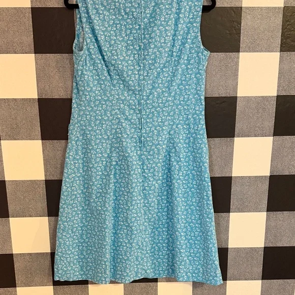 Chic Blue Floral Midi Dress - Picture 6 of 6